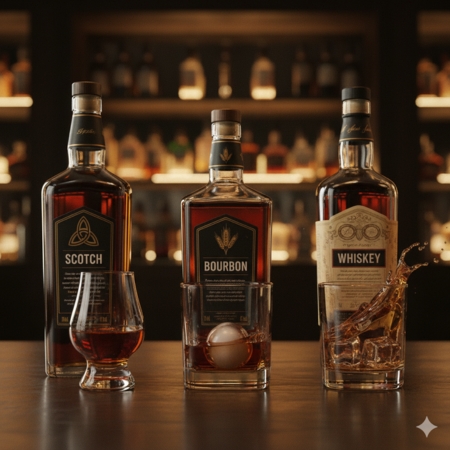 Whiskey, Scotch, Bourbon